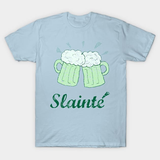 Slainte Beer Mugs T-Shirt by Eric03091978